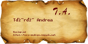 Törő Andrea névjegykártya