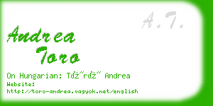 andrea toro business card